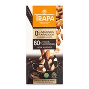 Chocolate negro con almendras Trapa 100 g