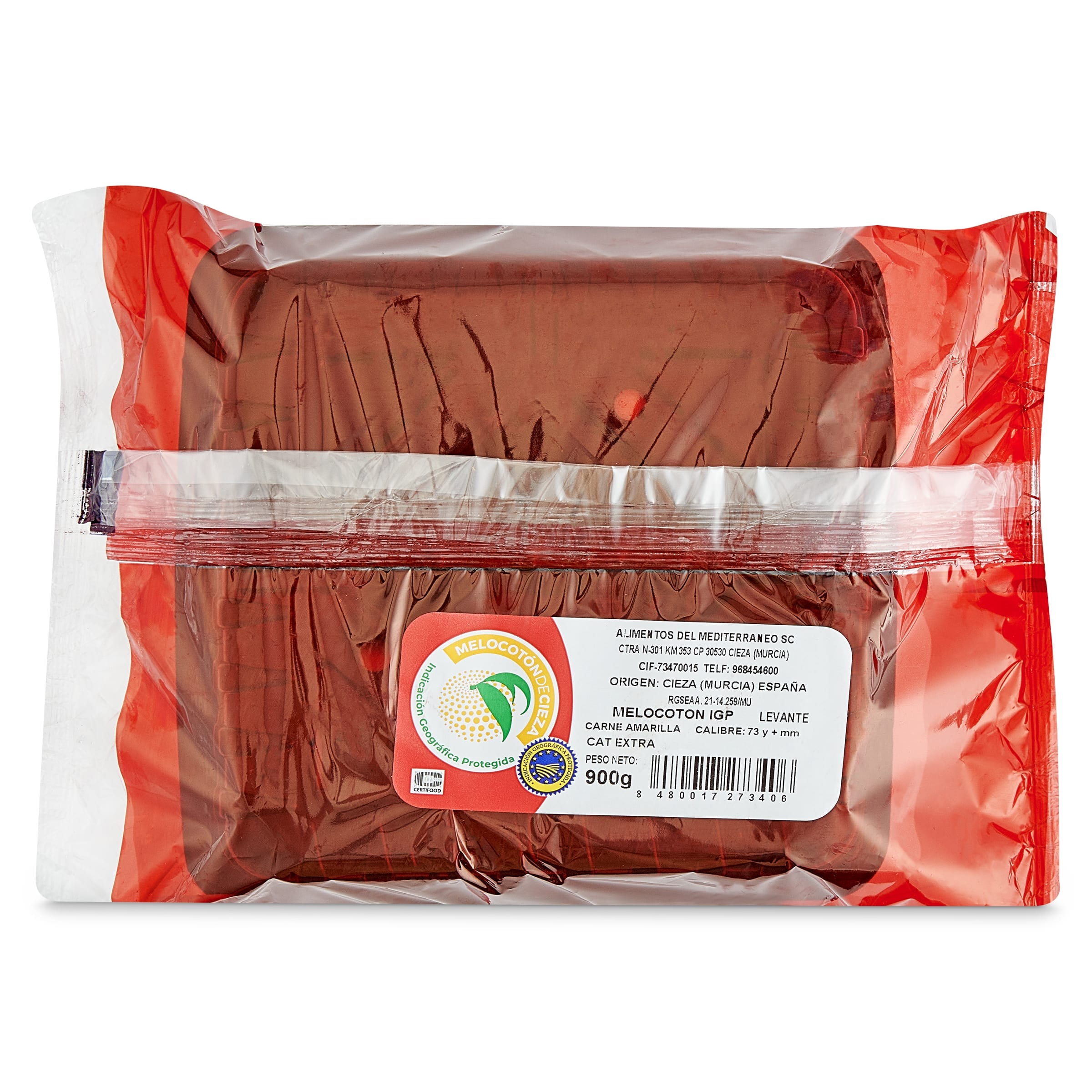 Melocotón amarillo Cieza bandeja 900 g