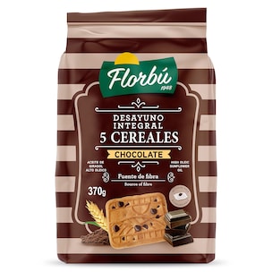 galletas integrales con 5 cereales y chocolate 370 g