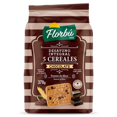 Galletas integrales con 5 cereales y chocolate Florbu bolsa 400 g-0