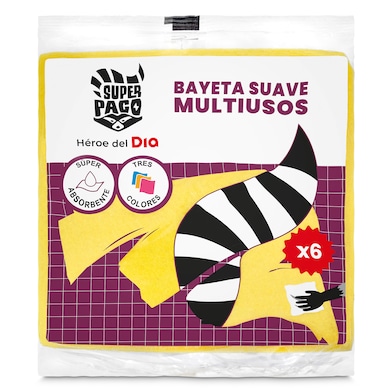 Bayetas suaves Super Paco de Dia bolsa 6 unidades-0