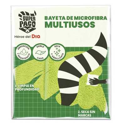 Bayeta de microfibra multiusos doble cara Super Paco de Dia bolsa 1 unidad-0 Bayeta de microfibra multiusos doble cara Super Paco de Dia bolsa 1 unidad-0