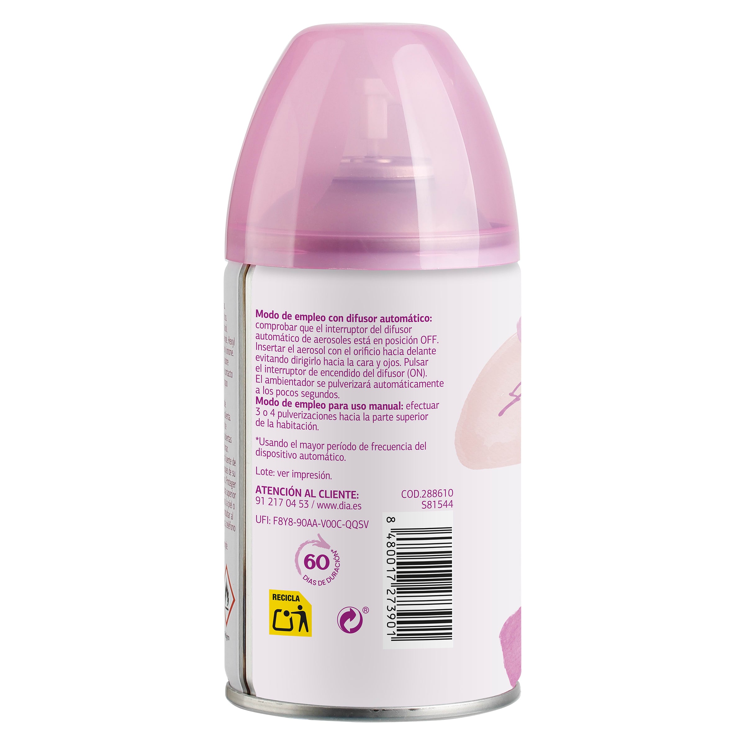 Ambientador y recambio automático flores blancas Dia Super Paco 250 ml