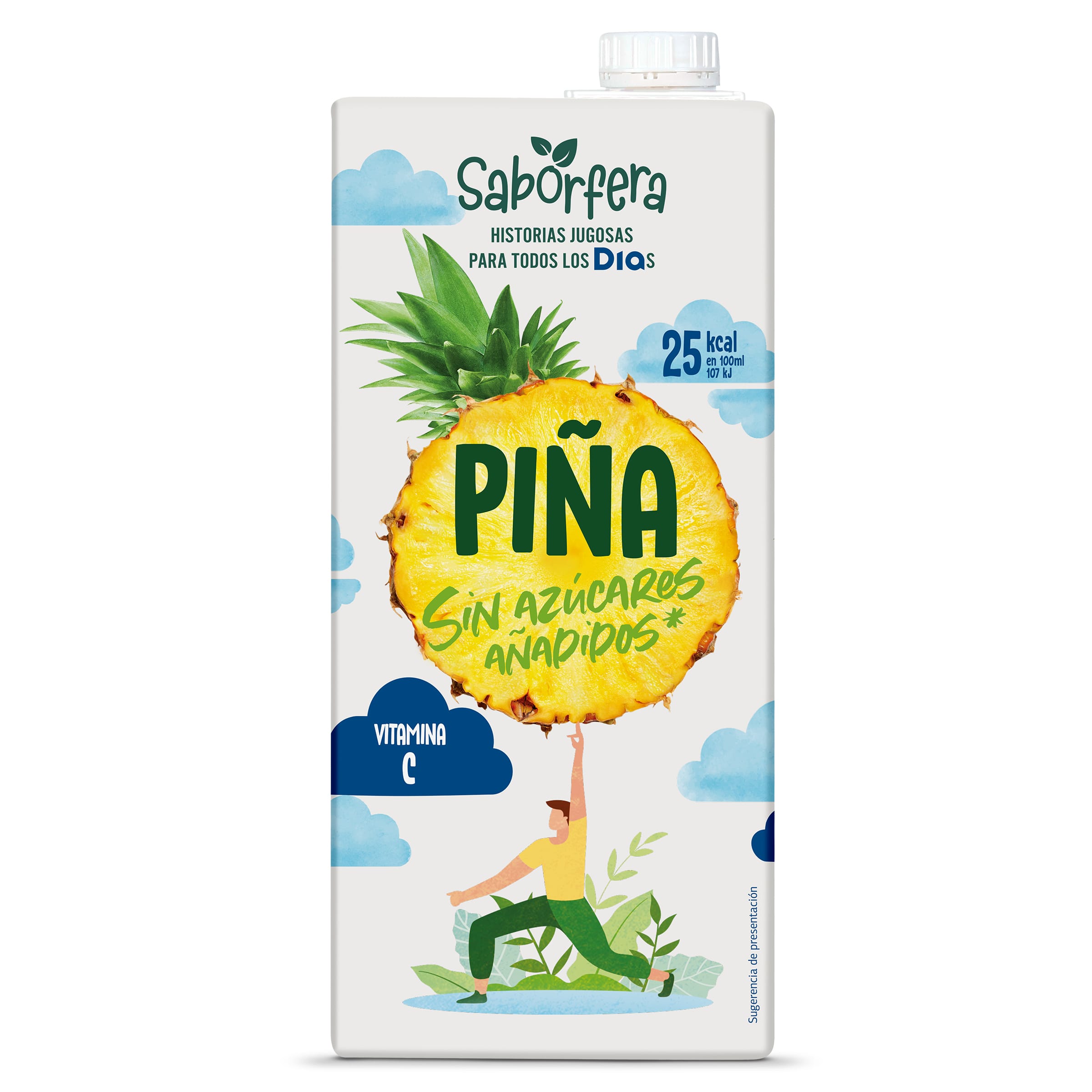 Bebida de zumo de piña sin azúcares añadidos Dia Saborfera 1 L
