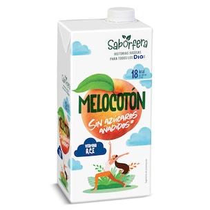 bebida de zumo de melocoton sin azucares anadidos 1 l