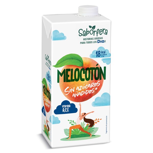 Zumo Melocotón sin Azúcar Añadido Dia Zumosfera Envase 1 Lt.
