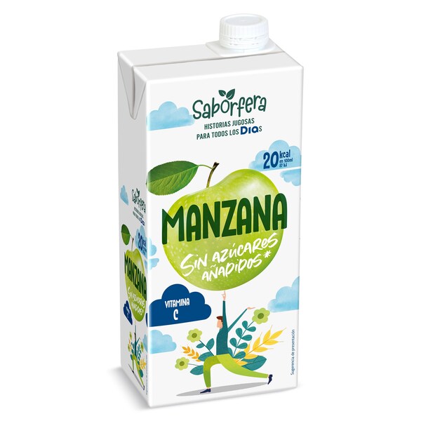 Zumo Manzana sin Azúcar Añadido Dia Zumosfera Envase 1 Lt.