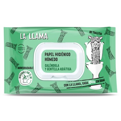 Papel higiénico húmedo Fresh La Llama Dia bolsa 80 unidades-0