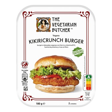 Hamburguesa rebozada vegana The vegetarian butcher caja 180 g-0 Hamburguesa rebozada vegana The vegetarian butcher caja 180 g-0