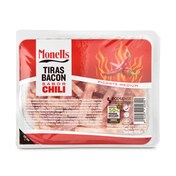 Tiras de bacon sabor chilli MONELLS   BANDEJA 100 GR