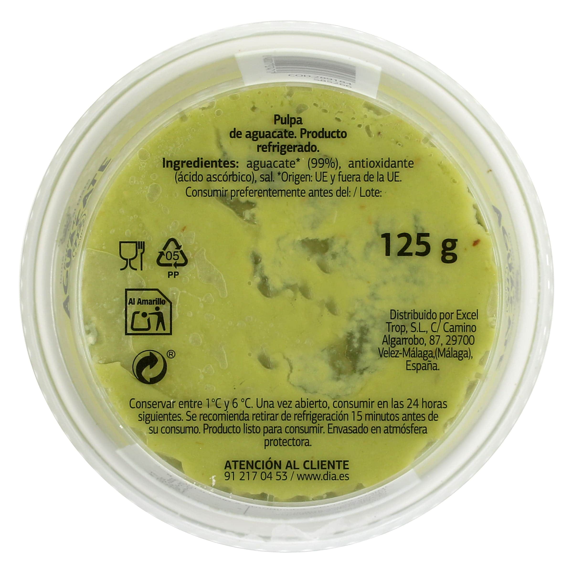 Pulpa de aguacate Dia Al Punto 125 g