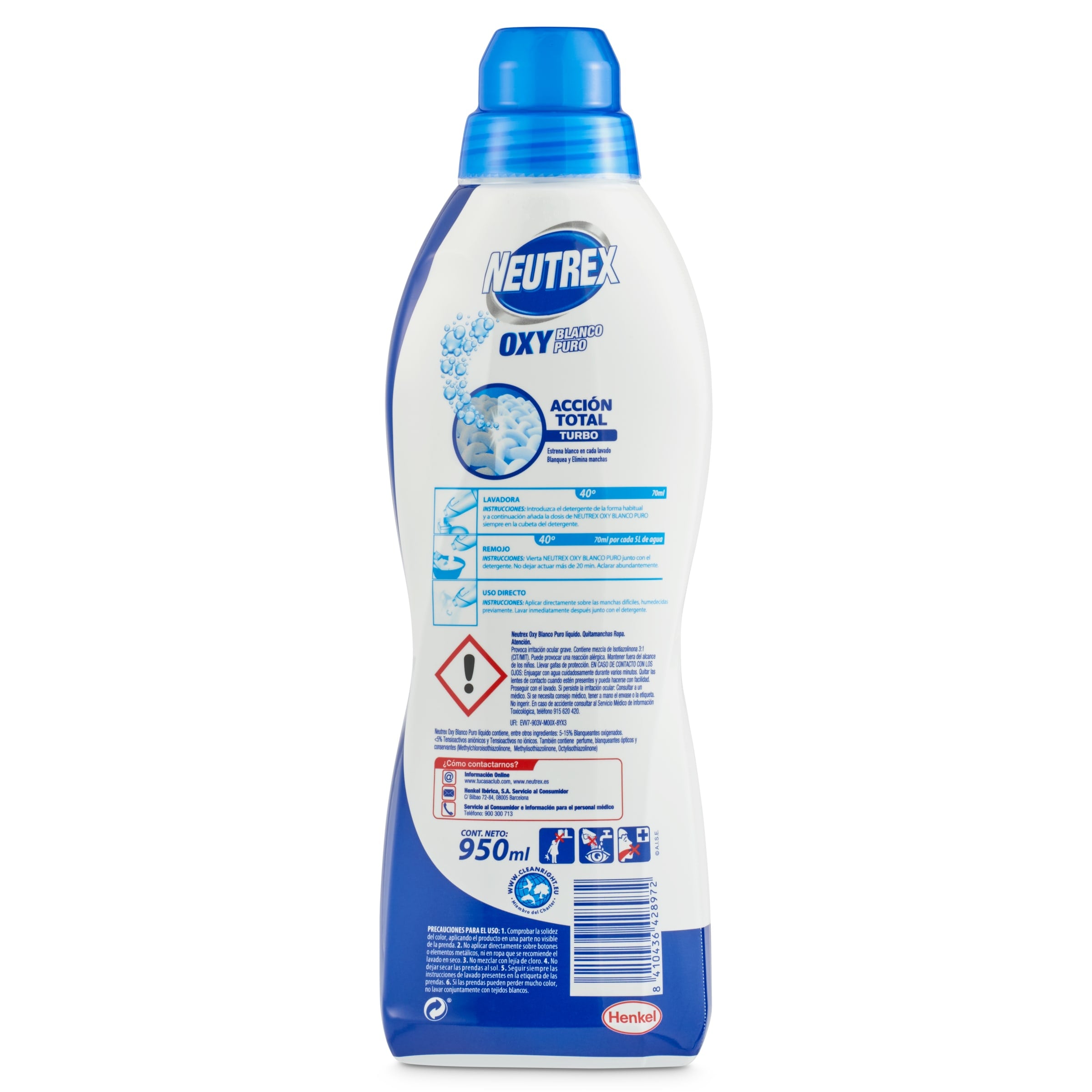 Quitamanchas oxy blanco puro Neutrex 950 ml