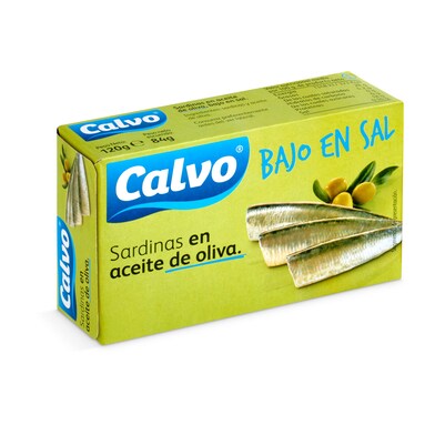 Sardinas baja en sal en aceite de oliva Calvo lata 84 g-0 Sardinas baja en sal en aceite de oliva Calvo lata 84 g-0