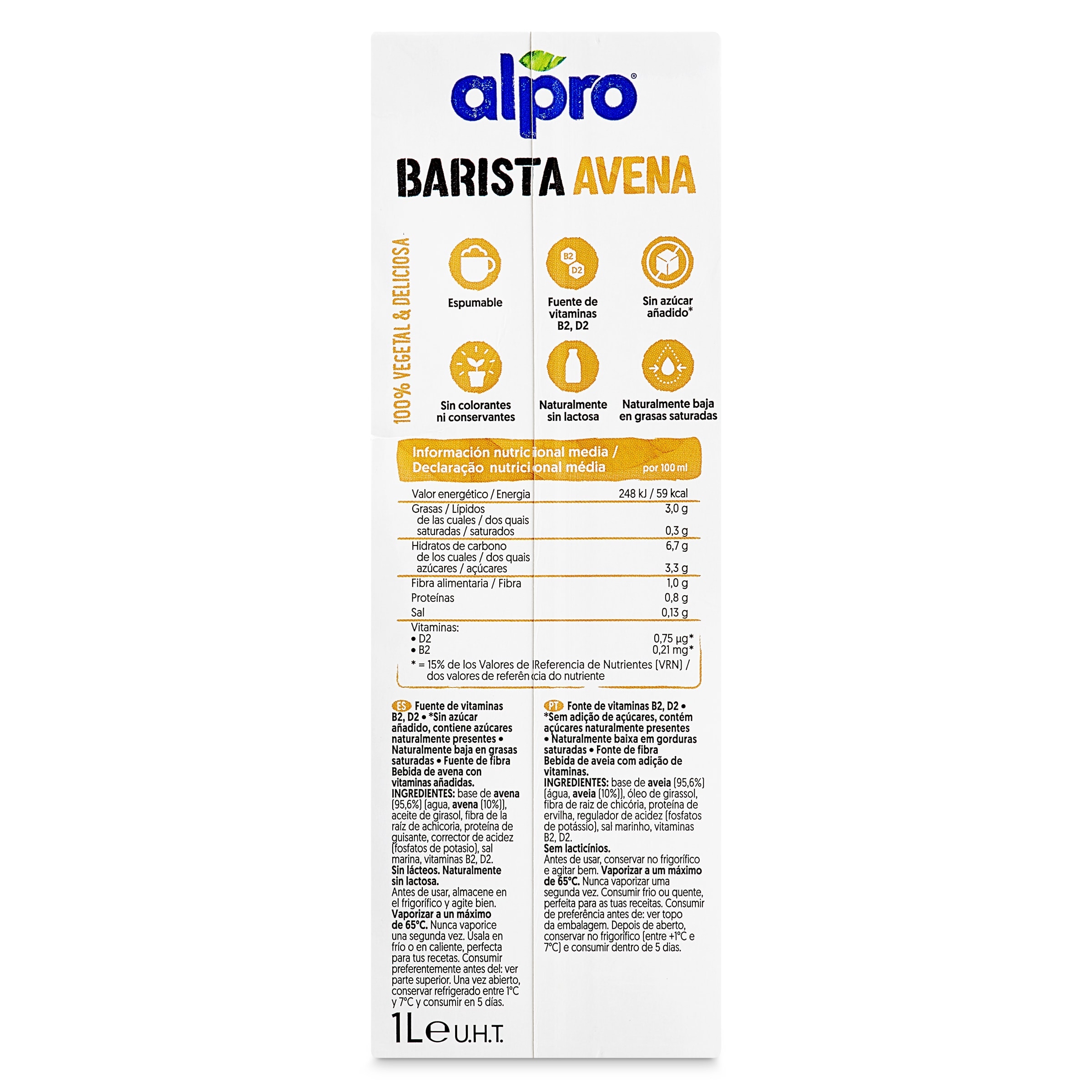 Bebida de avena barista Alpro 1 L