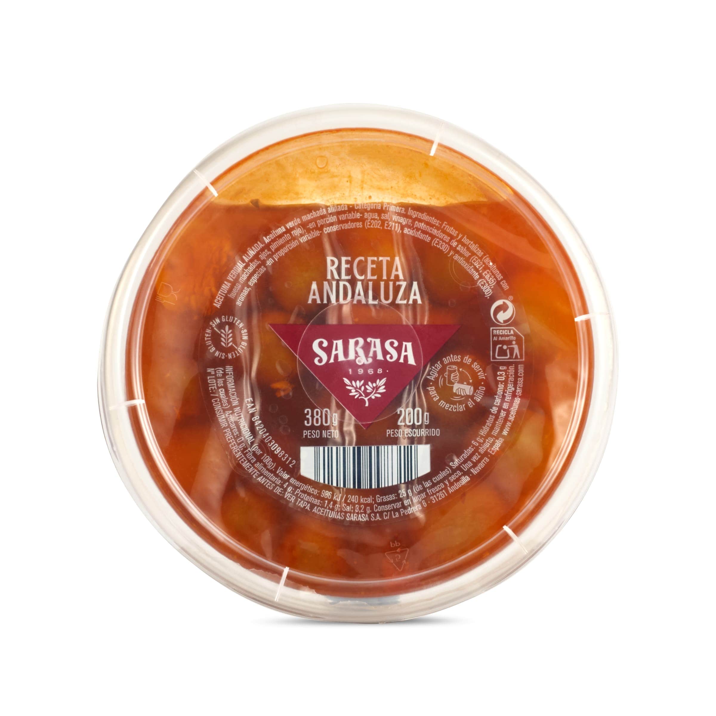 Aceitunas receta andaluza Sarasa 200 g