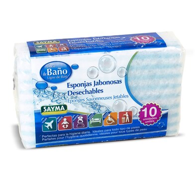 Esponjas de baño jabonosas Sayma bolsa 10 unidades-0