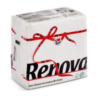 Servilleta blanca 1 capa Renova bolsa 70 unidades-0 Servilleta blanca 1 capa Renova bolsa 70 unidades-0