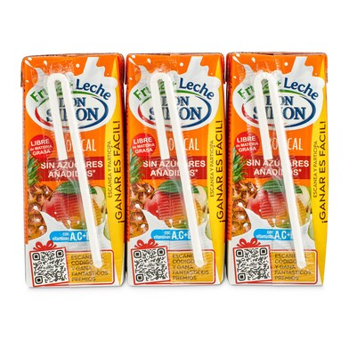 Bebida de zumo de frutas con leche tropical zero Don Simón brik 6 x 200 ml-1 Bebida de zumo de frutas con leche tropical zero Don Simón brik 6 x 200 ml-1