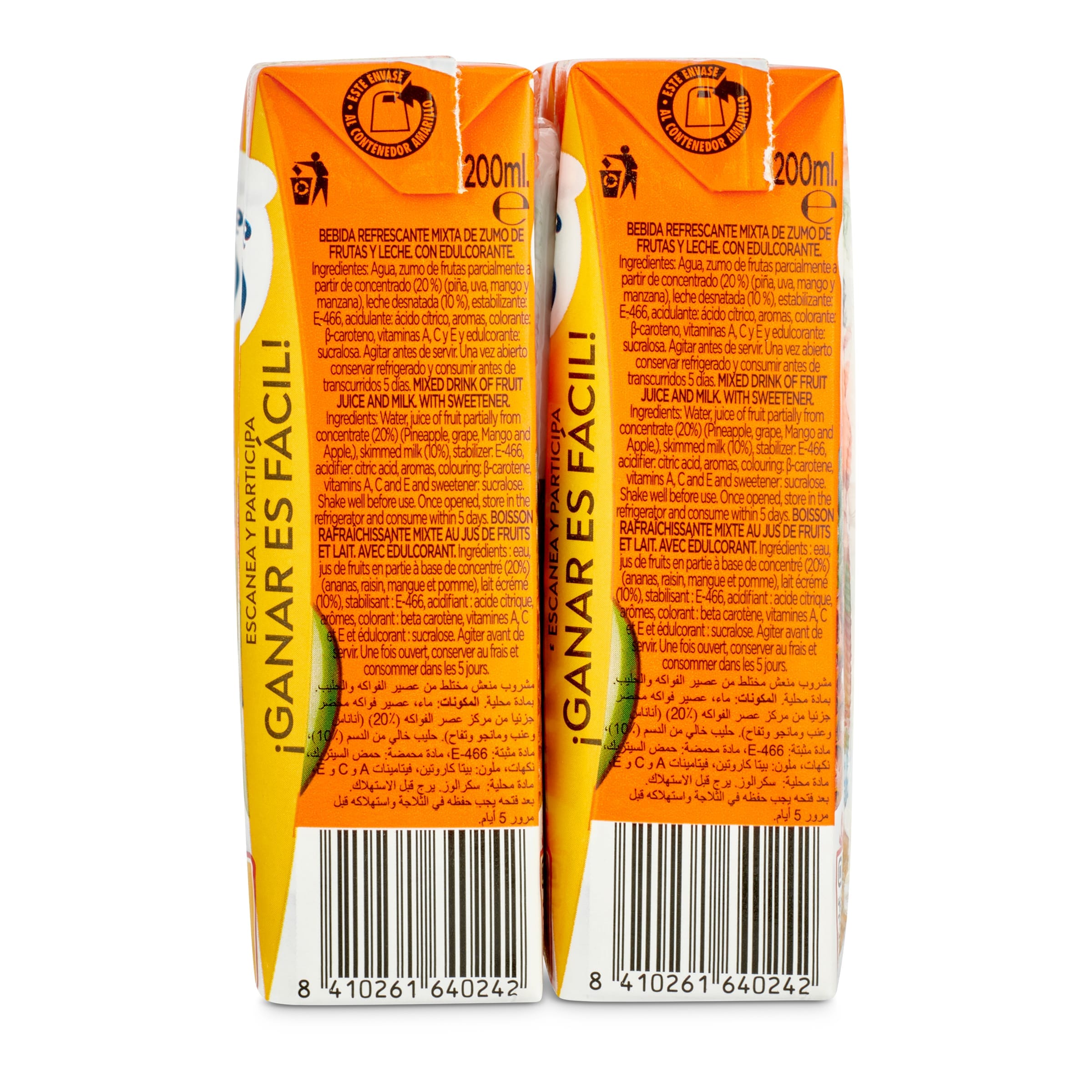 Bebida de fruta y leche tropical Don Simón pack 6 x 200 ml