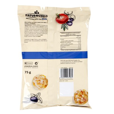 Mini tortitas sabor campesina Naturmundo bolsa 75 g-1 Mini tortitas sabor campesina Naturmundo bolsa 75 g-1