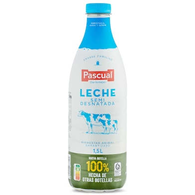Leche semidesnatada Pascual botella 1.5 l-0