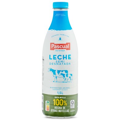 Leche semidesnatada Pascual botella 1.5 l-0