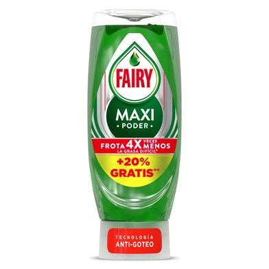 Lavavajillas mano maxi poder anti-goteo Fairy botella 450 ml-0 Lavavajillas mano maxi poder anti-goteo Fairy botella 450 ml-0