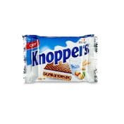 Barquillos rellenos de crema con leche y cacao Knoppers bolsa 75 g