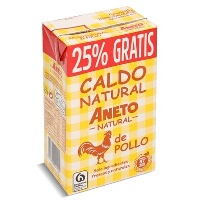 Caldo natural de pollo Aneto brik 1 l-0 Caldo natural de pollo Aneto brik 1 l-0