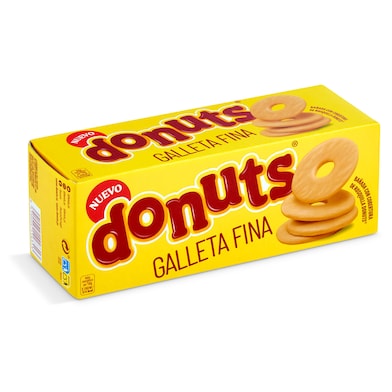 Galletas finas bañadas con cobertura de rosquilla Donuts caja 150 g-0