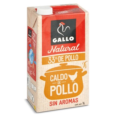 Caldo natural de pollo Gallo brik 1 l-0 Caldo natural de pollo Gallo brik 1 l-0