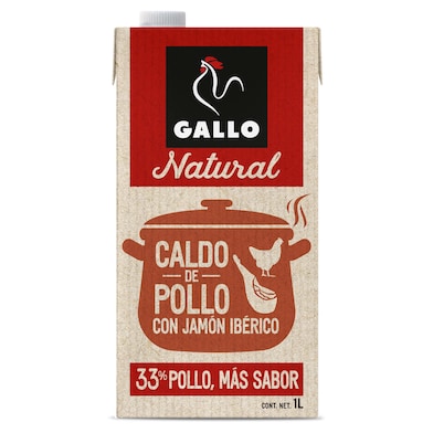 Caldo natural de pollo GALLO  pack 2 unidades BRIK 1 LT-0