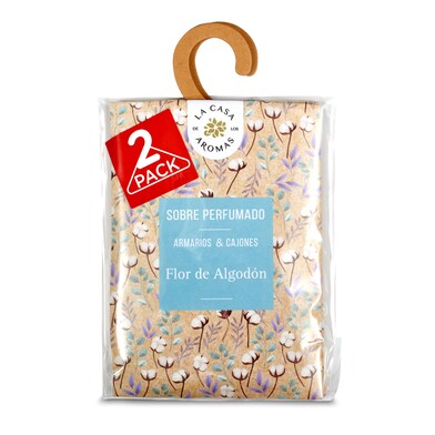 Sobre perfumado flor de algodón La casa de los aromas sobre 2 unidades-0 Sobre perfumado flor de algodón La casa de los aromas sobre 2 unidades-0