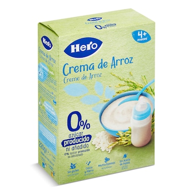 Papilla crema de arroz sin azúcares añadidos Hero caja 220 g-0