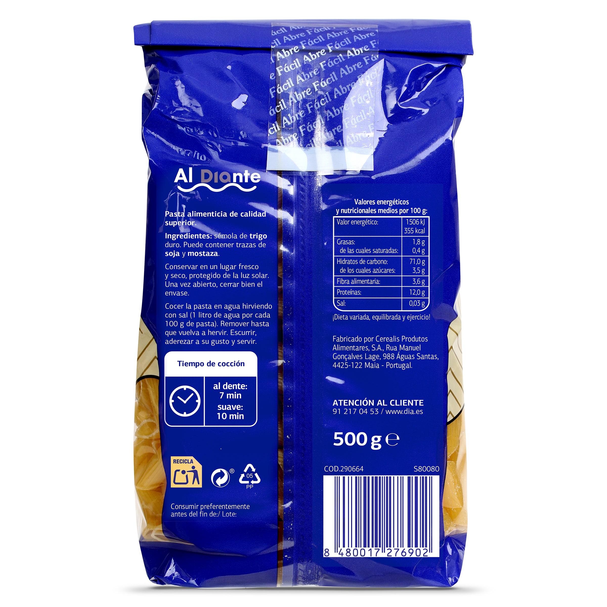 Macarrones rayados Dia Al Diante 500 g