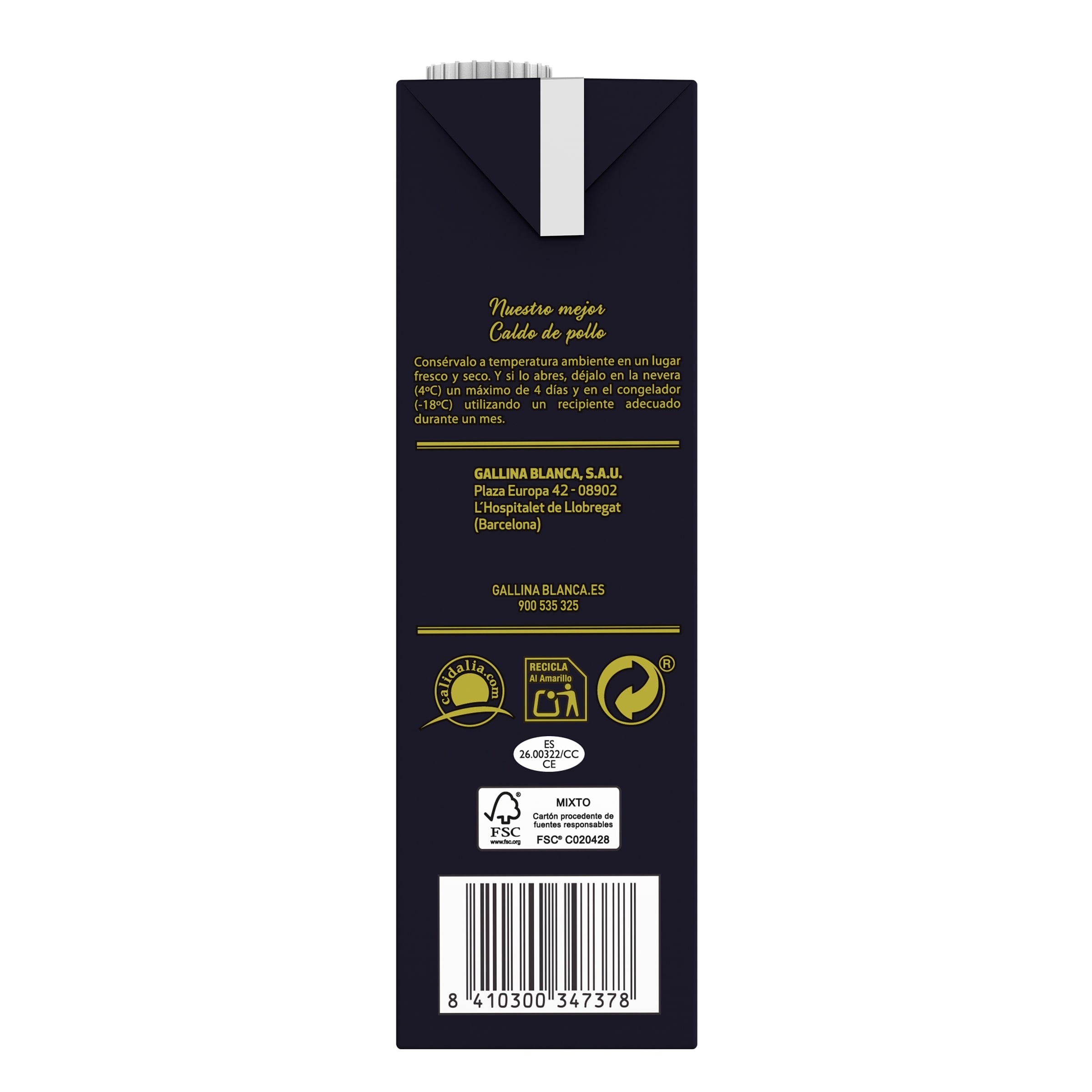 Caldo de pollo gourmet Gallina Blanca 1 L