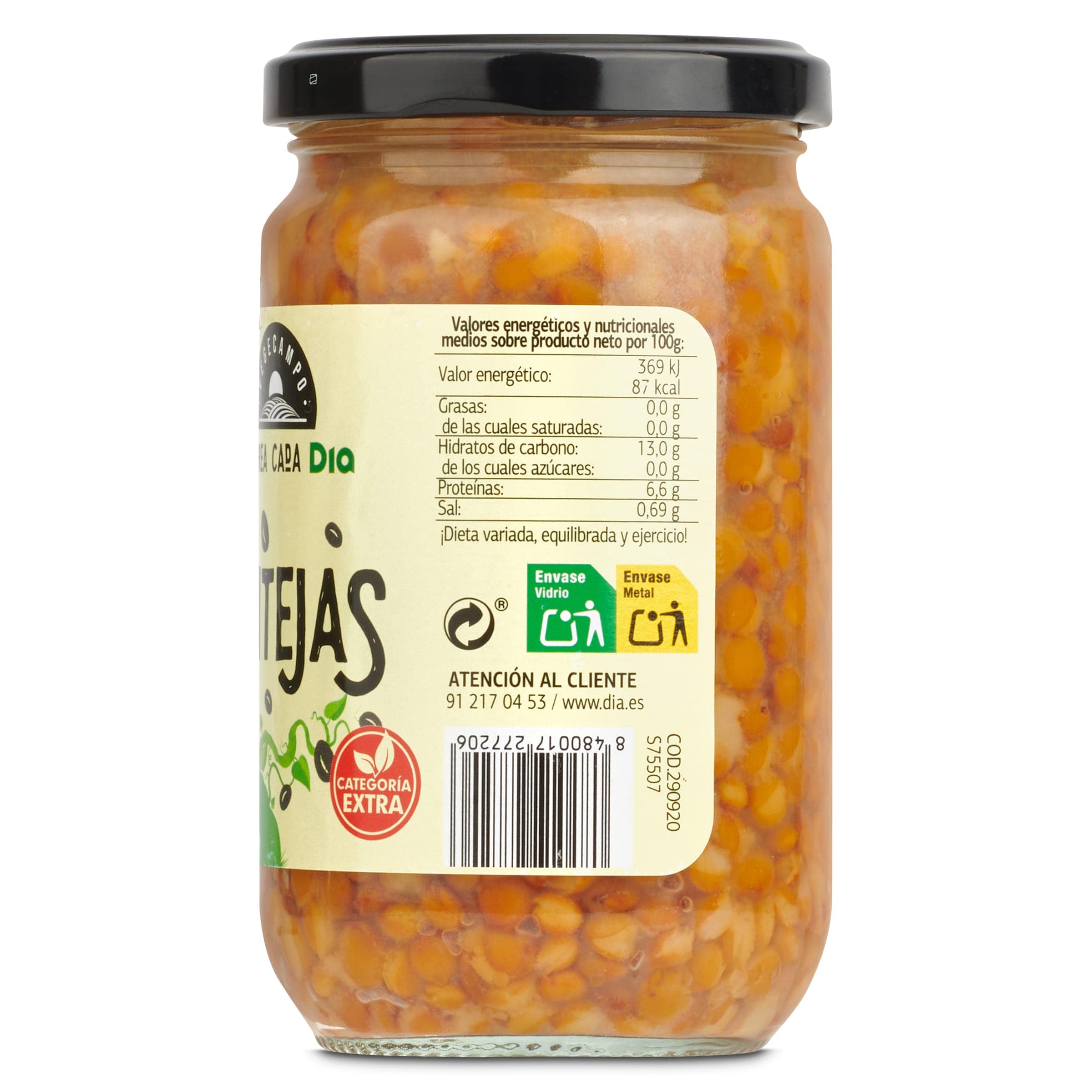Lentejas cocidas Dia Vegecampo 210 g