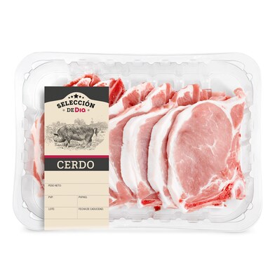 Chuleta de lomo de cerdo Selección de Dia bandeja 600 g aprox.-1 Chuleta de lomo de cerdo Selección de Dia bandeja 600 g aprox.-1