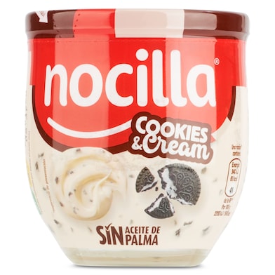 Crema de cacao con avellanas cookies&cream Nocilla bote 180 g-0