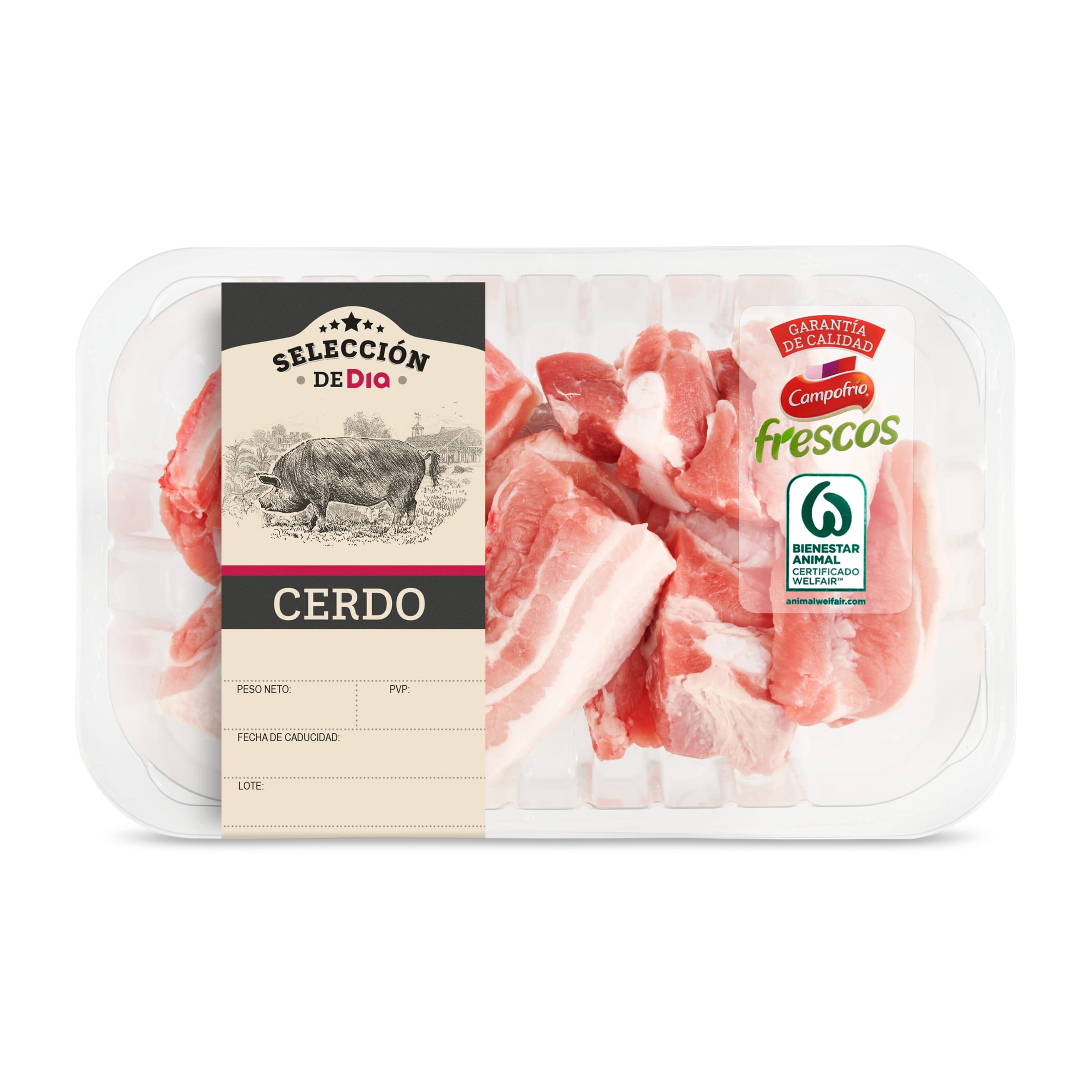 Costillas troceadas de cerdo Selección de Dia 550 g aprox.