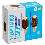 Helado mini bombón clásico y almendrado sin azúcar 6 unidades Temptation de Dia estuche 216 g