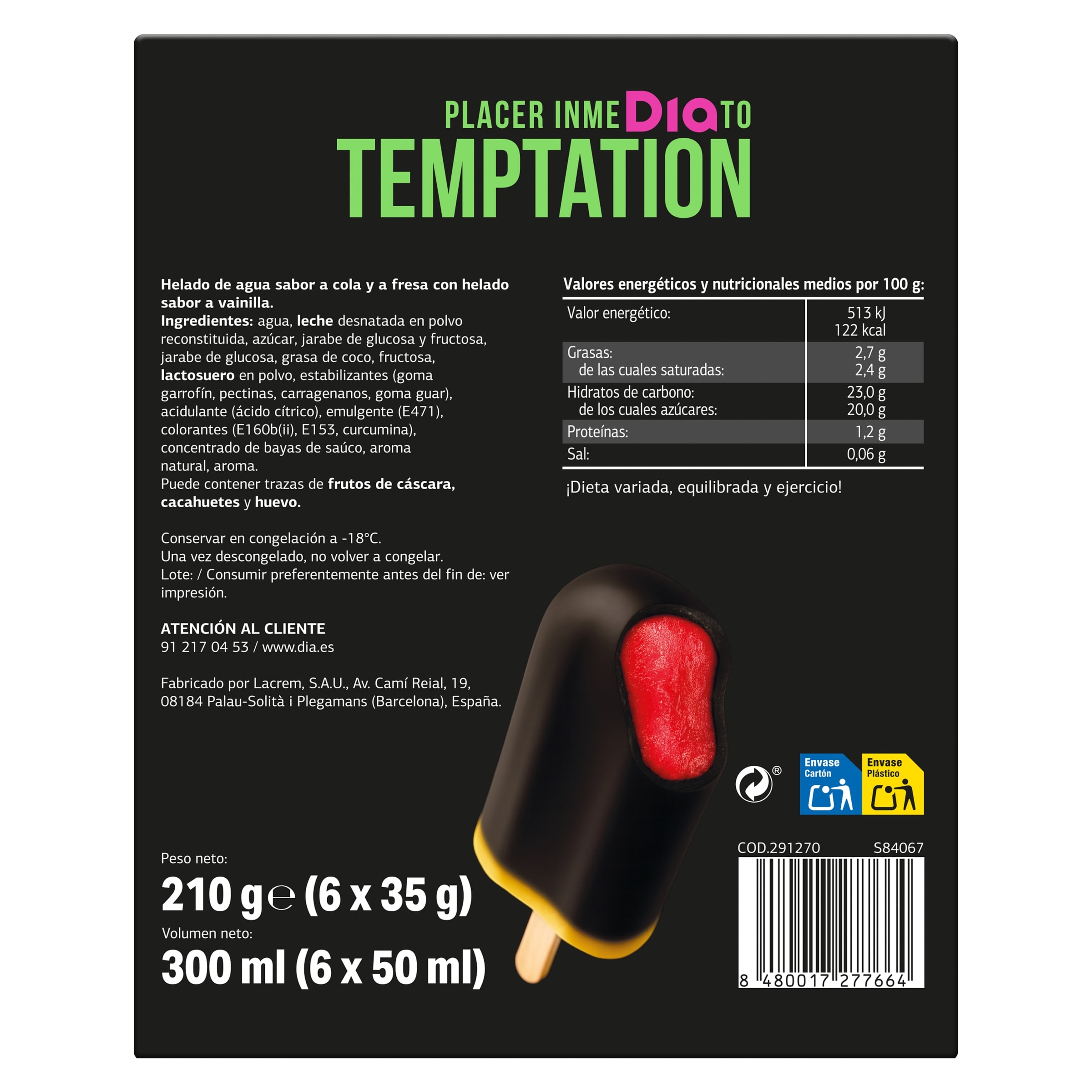 Polos vampiro Dia Temptation 6 x 35 g
