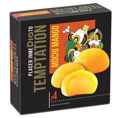 Helado mochi de mango 4 unidades Temptation de Dia caja 140 g-0 Helado mochi de mango 4 unidades Temptation de Dia caja 140 g-0