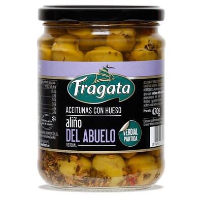 Aceitunas con hueso aliño del abuelo Fragata frasco 250 g-0 Aceitunas con hueso aliño del abuelo Fragata frasco 250 g-0
