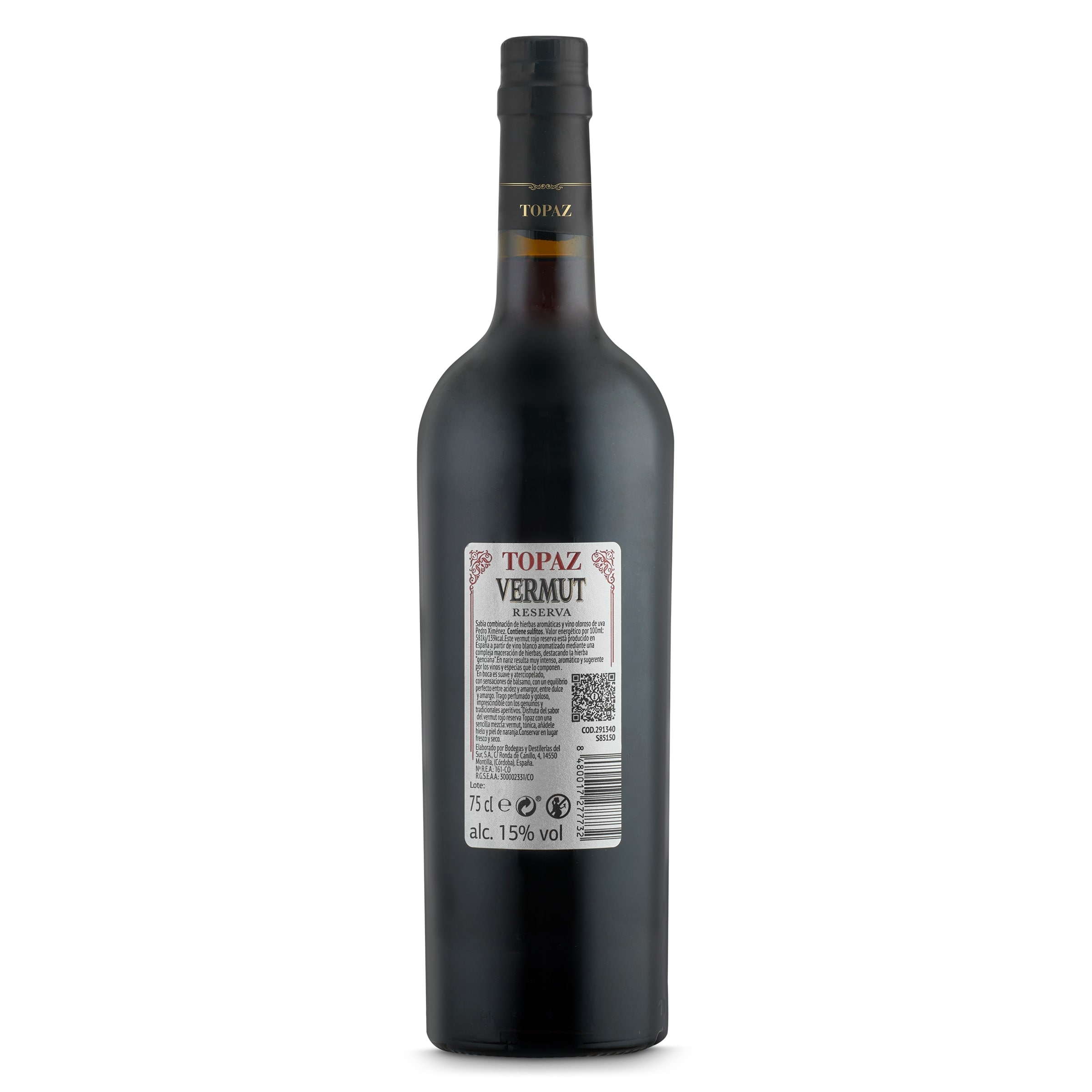 Vermouth reserva Topaz 75 cl