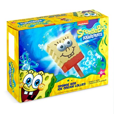 Helado de vainilla y chocolate Bob Esponja 4 unidades caja 204 g-0 Helado de vainilla y chocolate Bob Esponja 4 unidades caja 204 g-0