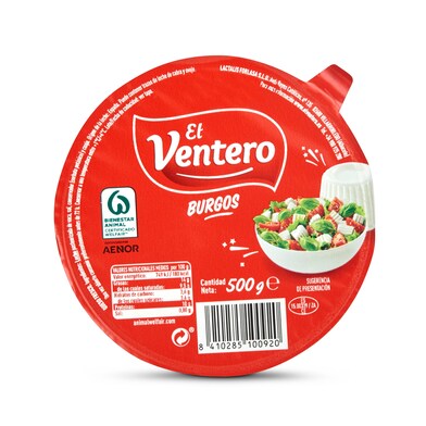 Queso fresco EL VENTERO TARRINA 500 GR-1 Queso fresco EL VENTERO TARRINA 500 GR-1