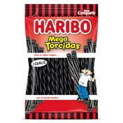 Regaliz negro mega torcidas Haribo bolsa 160 g