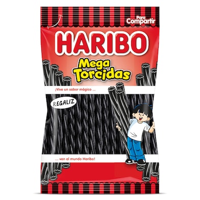 Regaliz negro mega torcidas Haribo bolsa 160 g-0