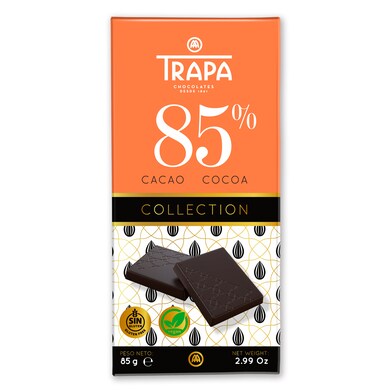 Chocolate negro 85% Trapa 85 g-0 Chocolate negro 85% Trapa 85 g-0